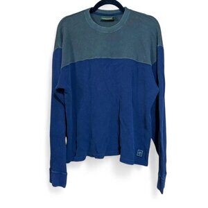 Timberland vintage 2000s‎ y2k faded colorblock thermal waffle knit long sleeve